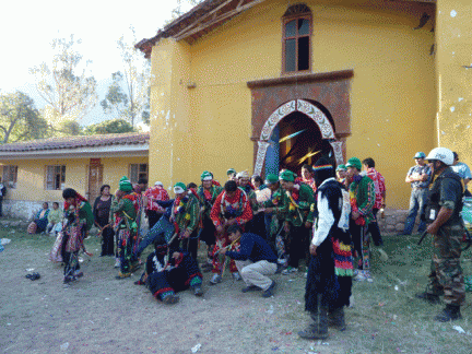Outside church Urubamba