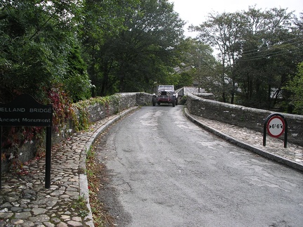  Vintage car on vintage bridge