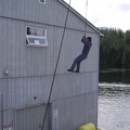 Trying to break-in at fish farm