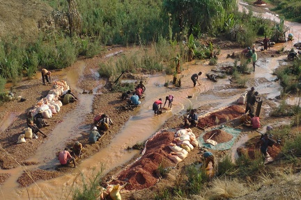 Panning for precious stones